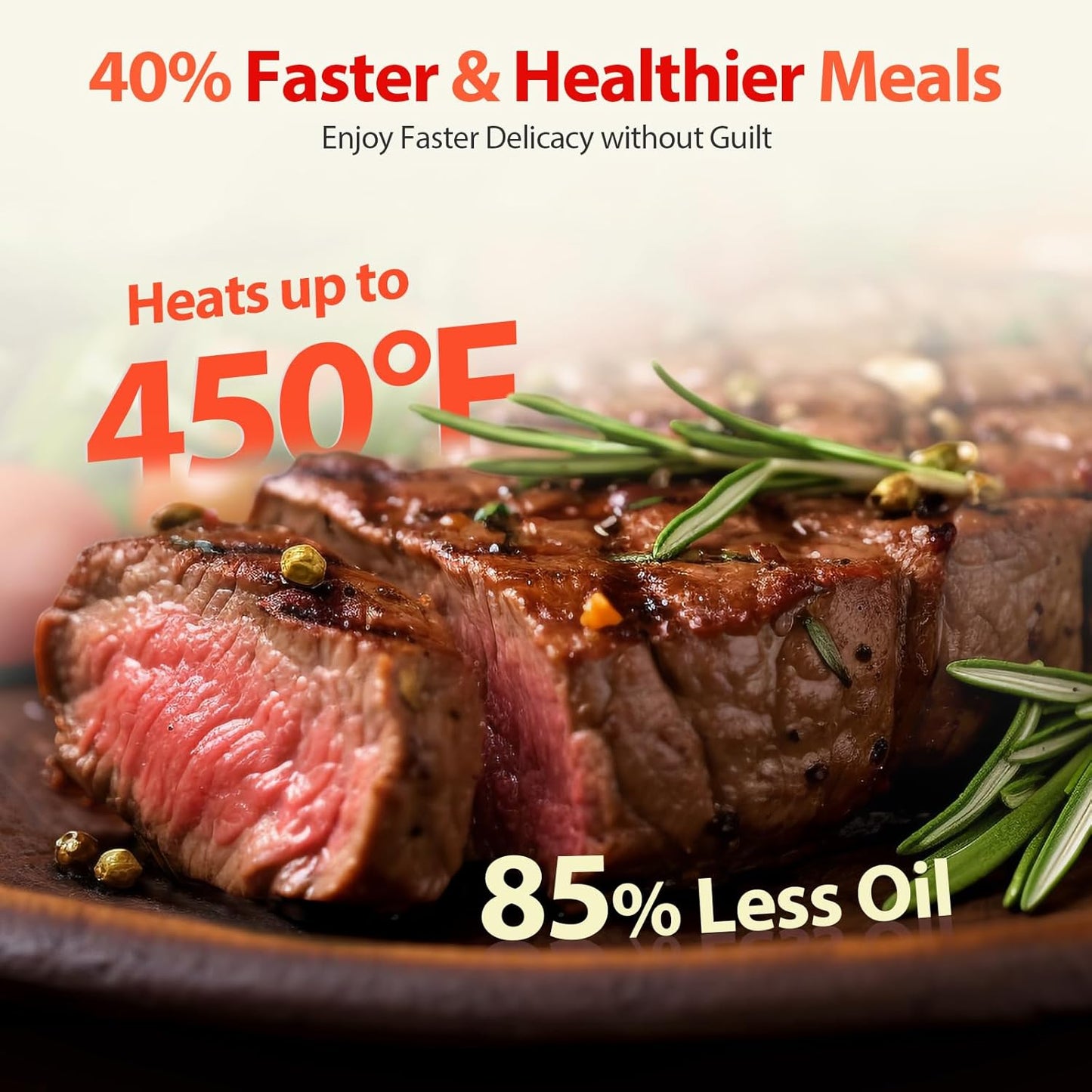 Air Fryer, DVS 8-in-1 Smart Compact 4QT Air Fryers, Shake Reminder