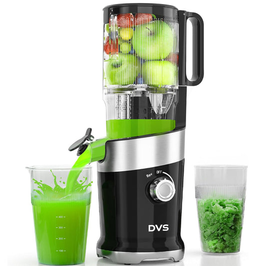 DVS Juicer machines, Cold Press Juicer with 4.9" Wide Feed Chute Fit Whole Fruits & Vegetables
